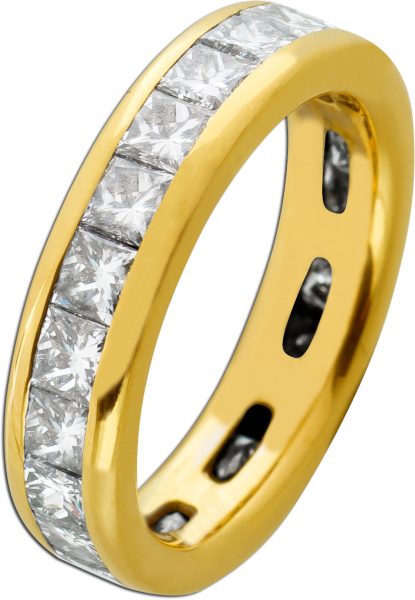 Memoire Ring Gelbgold 750 Diamanten 4.50-4,80ct. Lupenrein