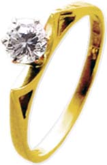 Ring in Gold 750/- mit einem funkelnden Brillanten 0,50ct TW/VSI in weiß mit sehr kleinen Einschlüssen – nur noch in Ringgröße 18 erhältlich. Ein wunderschönes Einzelstück in Premiumqualität und zum Hammerpreis aus dem Hause Abramowicz in Stuttgart.