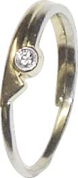 Ring aus feinem Gelbgold 750/- und Platin 950/-, besetzt mit einem Brillanten 0,02ct in Ringgröße 16mm. Ein Einzelstück und Accessoire für alle, die das Besondere lieben zum unschlagbaren günstigen Preis von ABRAMOWICZ, feinste Juweliersqualität  in Stutt