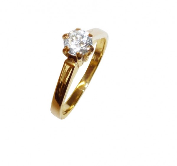 Goldring. Ein bezaubernder Ring in Größe 16,5 mm aus hochwertigem Gelbgold 585/- trifft hier auf einen traumhaft schillernden Zirkonia – das Ergebnis ist ein bemerkenswerter Ring. In Premiumqualität von Deutschlands größtem und günstigstem Schmuckverkäufe