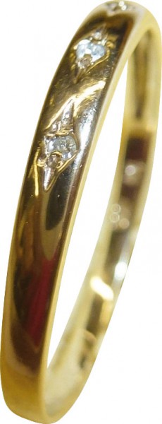 Goldring, besonderer Ring in feinem Weißgold 333/- in Größe 18,7mm,hochglanzpoliert, und verziert mit 3 wunderschöne Diamanten 8/8 W/P,  Breite 1,9, Stärke 0,45mm, ein besonderer Ring zum schnäppchenpreis, greifen Sie zu, in Premiumqualität von Deutschlan