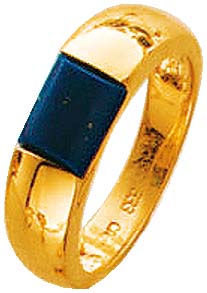Ring in 8 Karat  Gelbgold 333/- mit wunderschönem blauem Lapislazuli, gleichbleibende Ringschiene Breite ca 6mm. In den Größen 16 – 20 mm erhältlich – zum Toppreis und in absoluter Premiumqualität von Deutschlands größtem und günstigstem Schmuckverkäufer