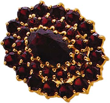 Goldring in 8 Karat 333/-, mit echtem rotem Granat, in den Größen 16 – 20 mm erhältlich nur bei uns in Stuttgart